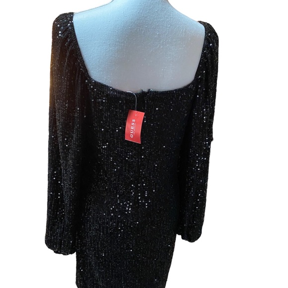 Guess black sequined dress, XL, that will light up any party. Glamorous (NWT) - Picture 6 of 16